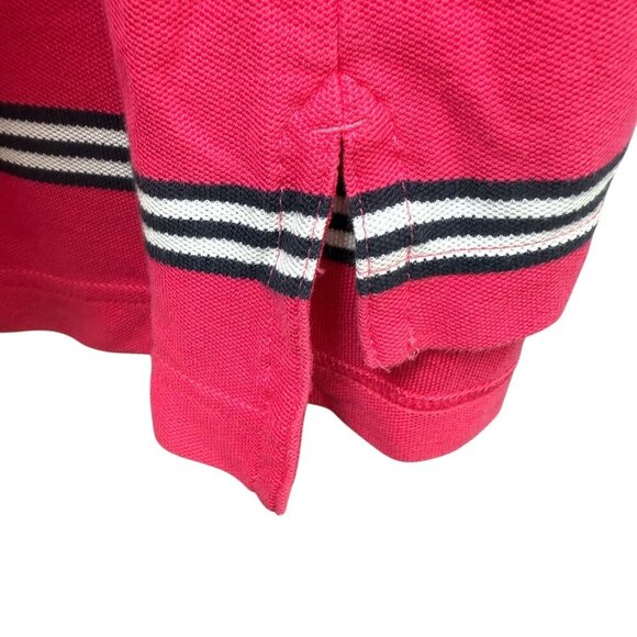 Brooks Brothers Mens Polo Shirt XL Pink Stripe Performance Knit Cotton Golf Prep - Picture 9 of 13